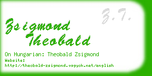 zsigmond theobald business card